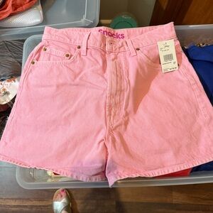MOTHER Pink Jean Shorts Casual Denim Style - New!